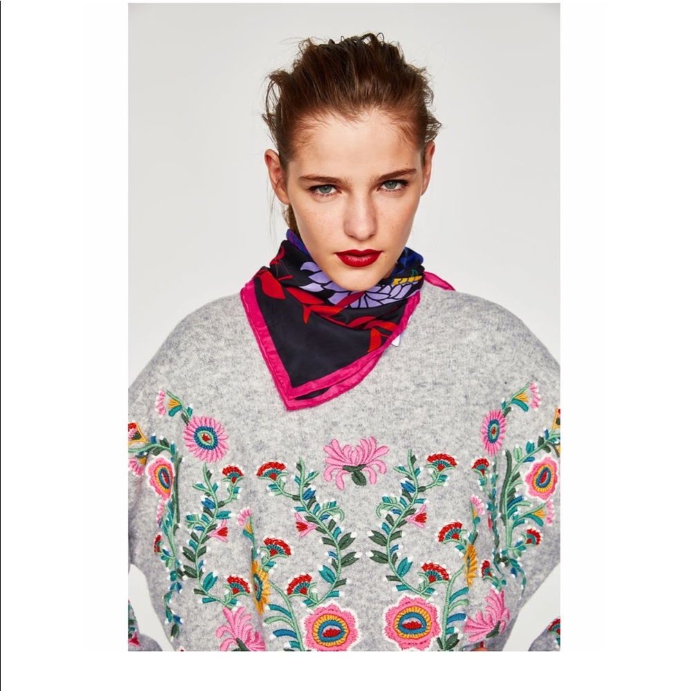 ZARA BANDANA-STYLE SCARF